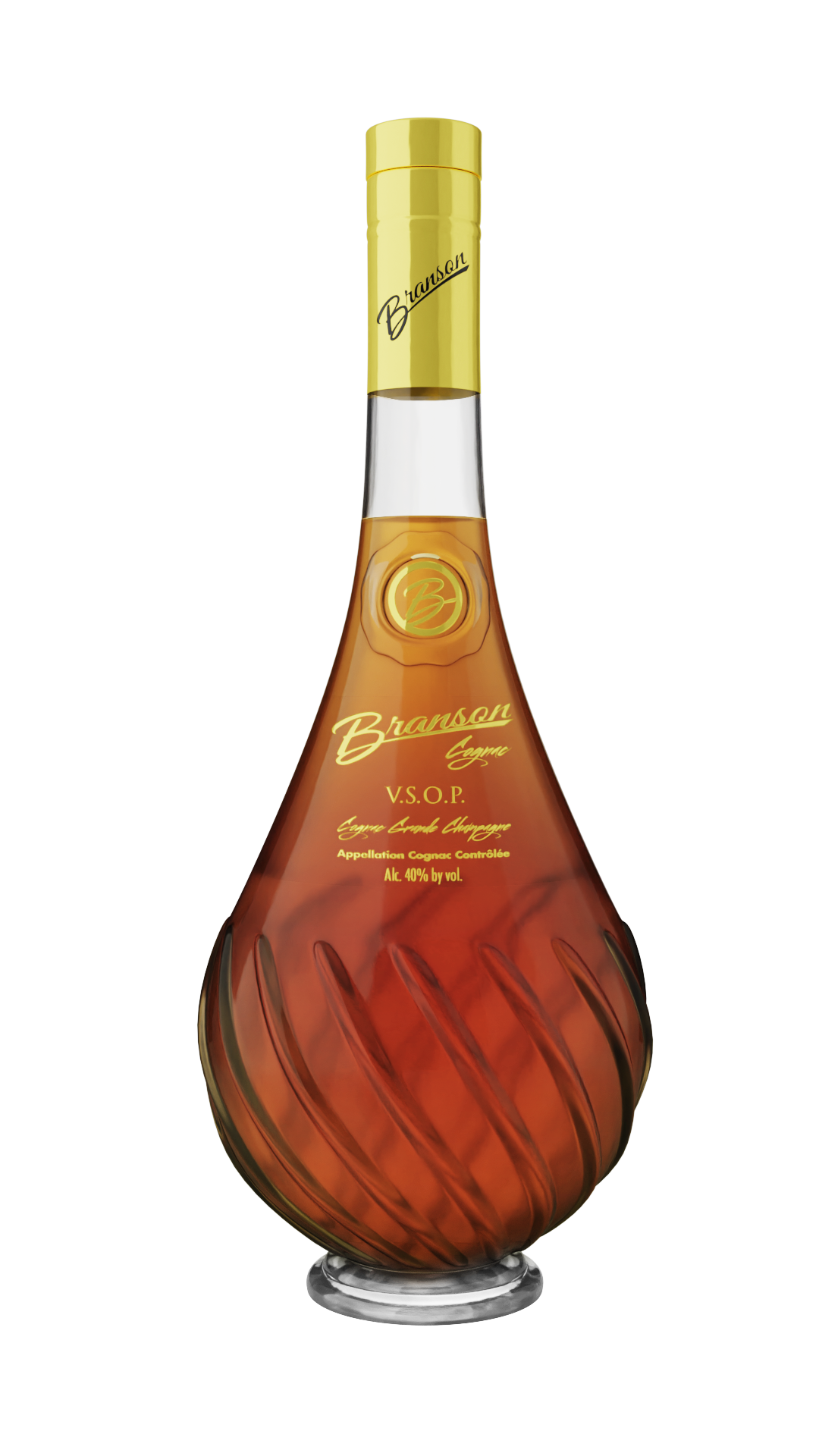 Front render of the Branson Cognac VSOP bottle